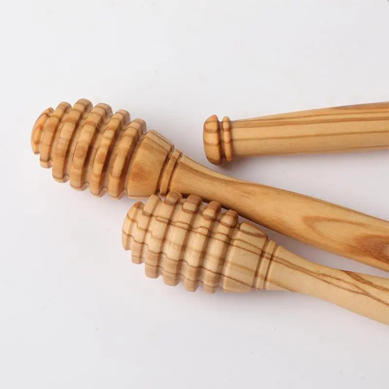 Olive Wooden Honey Dipper Stick Spoon Jars Stirrer Ideal Tea Kitchen Qme