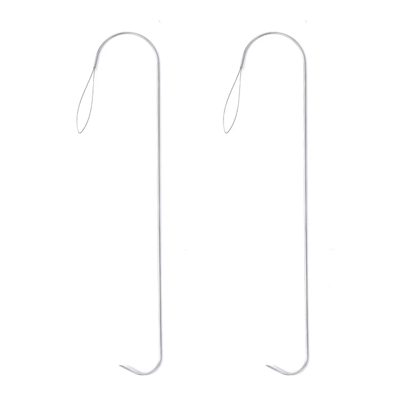 2/5Pcs 5.3 Inches Large Eye Curved Beading Needles Bead Spinner Needle for Glass Seed Beads Bracelet Necklace Jewelry Making DIY Qme 2pcs