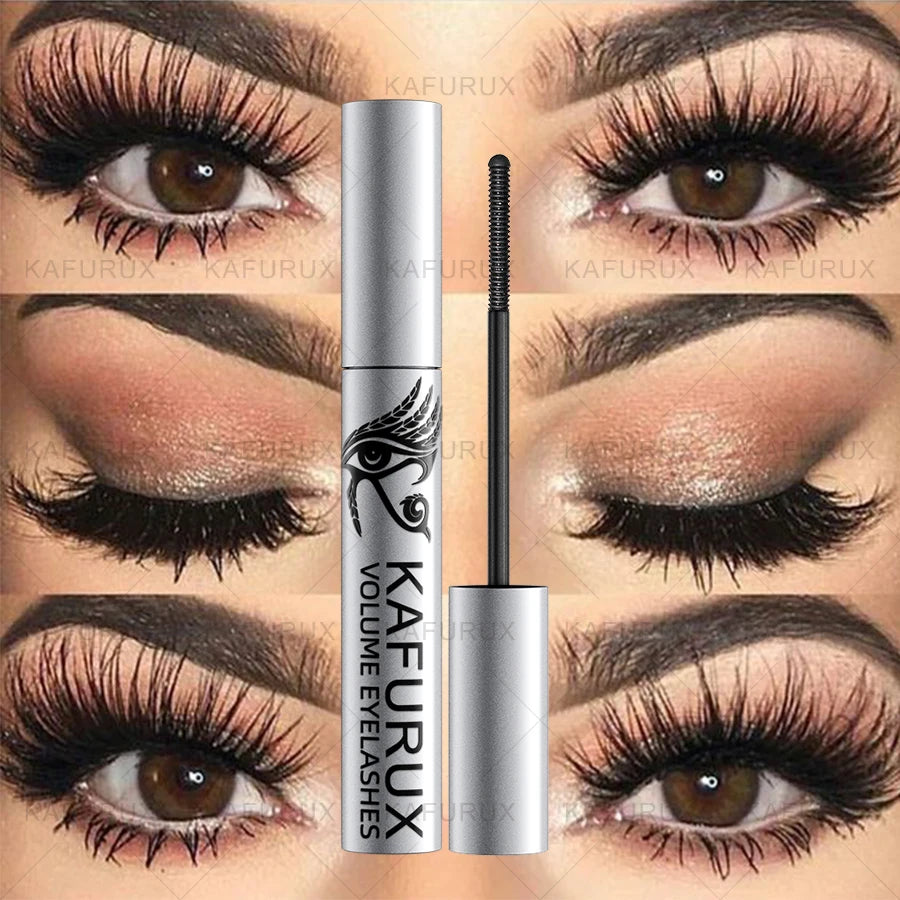 Black Silk Fiber Curling Mascara Ultra-fine Brush Lengthening Qme