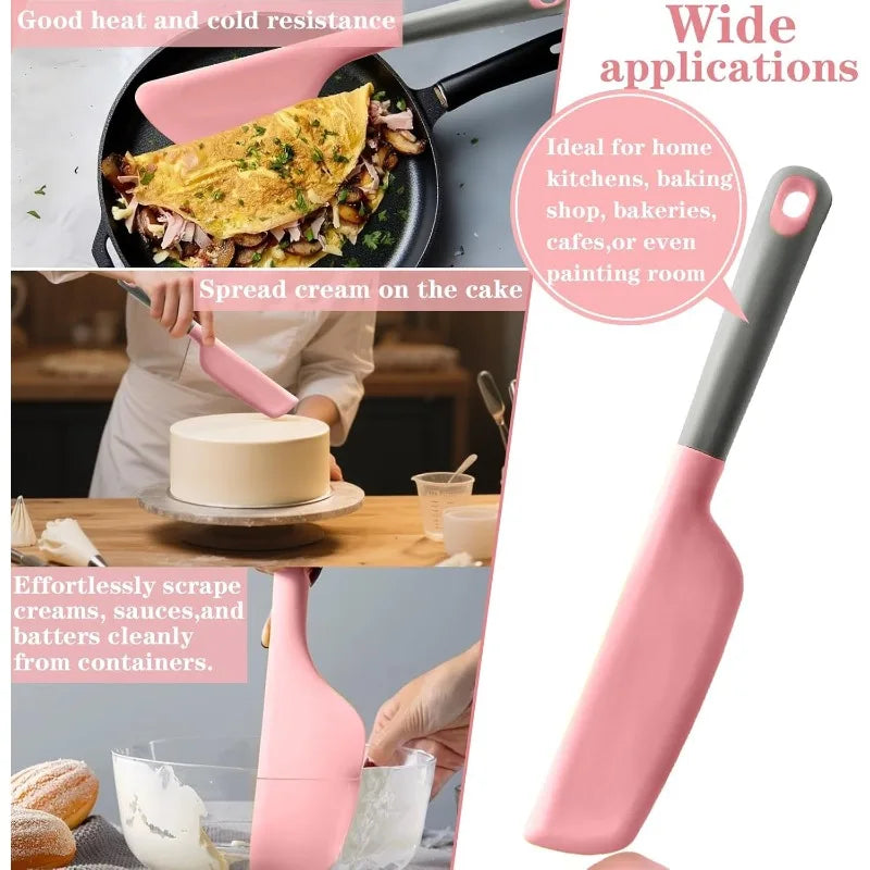 Silicone Spatula Heat Resistant Non-stick Kitchen Turner Baking Cake Qme