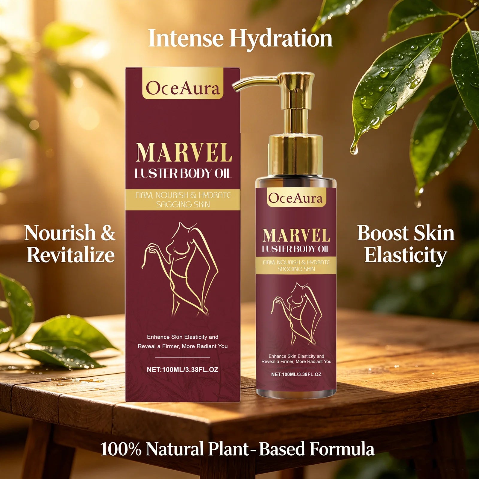 Oceaura Marvel Luster Body Oil Firm Skin Elasticity Enhanced Deep Qme