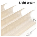 NATUHANA Cream Beige Individual Lash Clusters Mixed Lengths Soft Qme Cream C 0.07mm|Mix