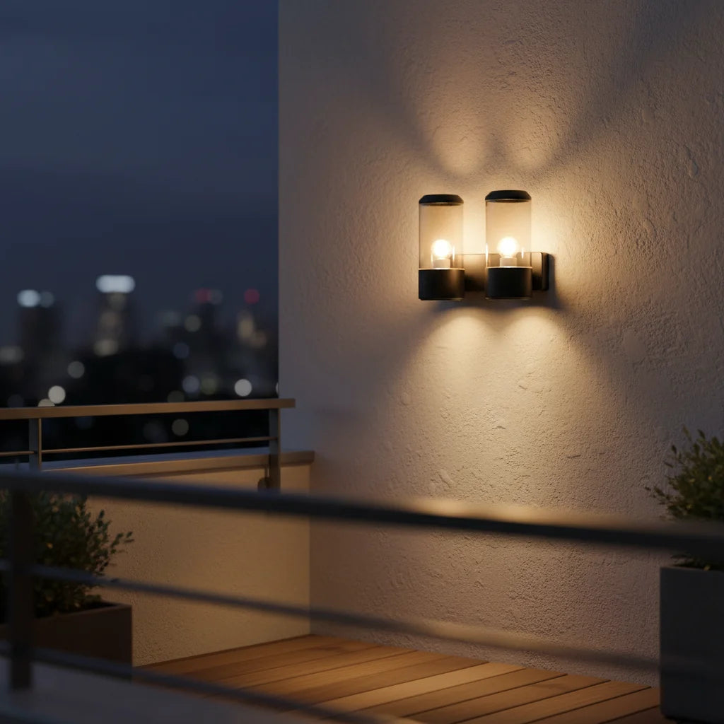 LED Wall Lamp Black Outdoor Wall Lamps Up And Down Towards Lighting For Indoor Room Decoration Garden Lighting Street Lights Qme
