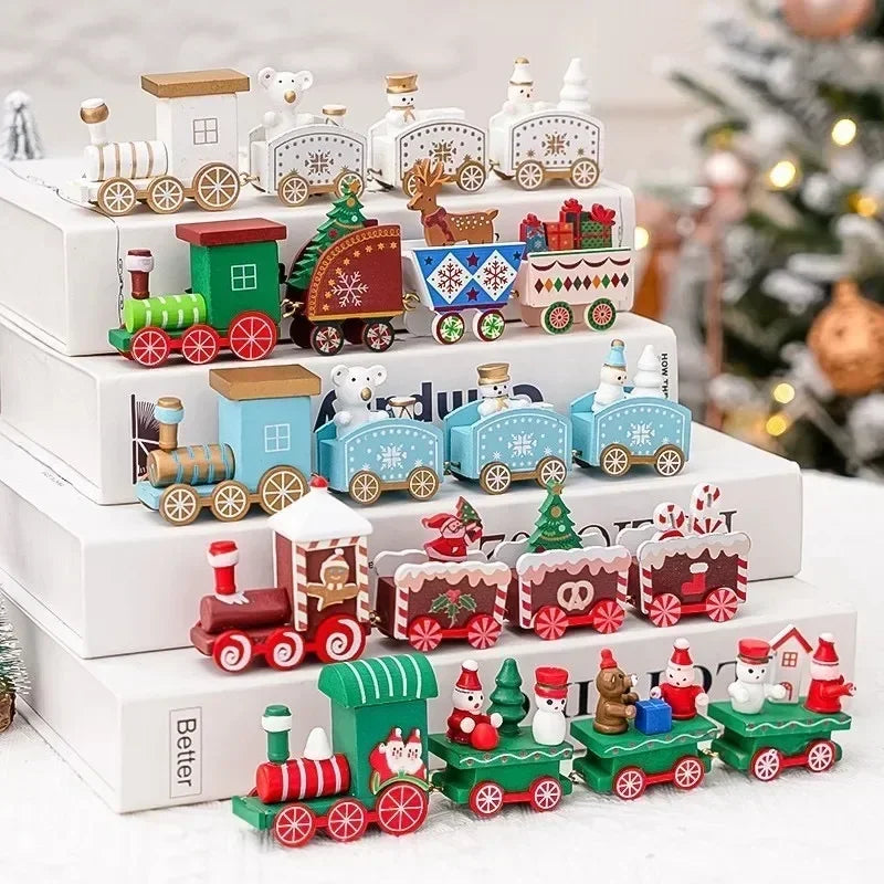 Christmas Train Merry Christmas Decorations Home Decor 2024 Cristmas Ornament Xmas Noel Gifts Happy New Year 2025 Qme