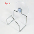 1pc Portable Suction Cup Stainless Steel Drain Rack, Cleaning Cloth Storage Shelf, Dish Drainer, Sponge Holder, Sink Rack Qme Silvery