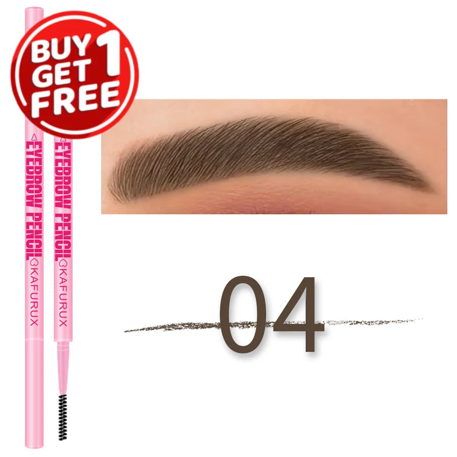 6 Colors Ultra-fine Double Headed Eyebrow Pencil Waterproof Qme 04