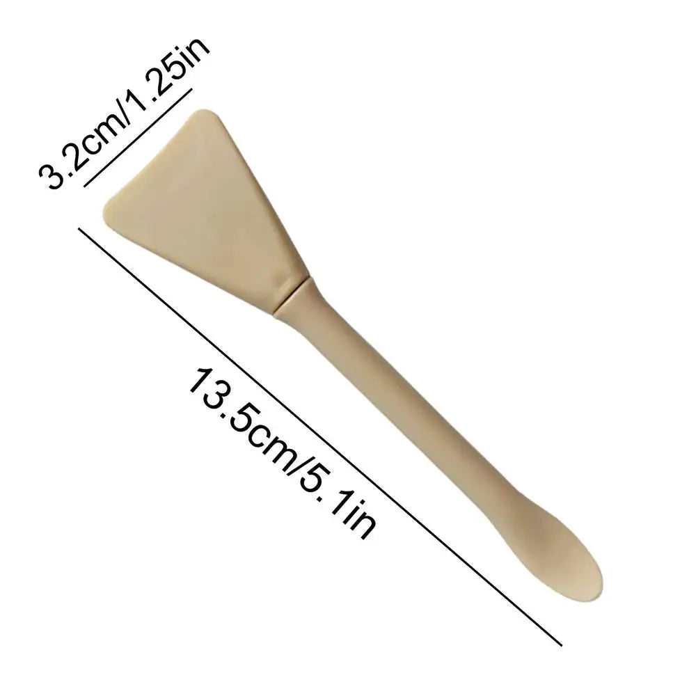 Silicone Mask Brush Double Head Skincare Spatula Face Reusable Clay Qme Khaki China Mainland