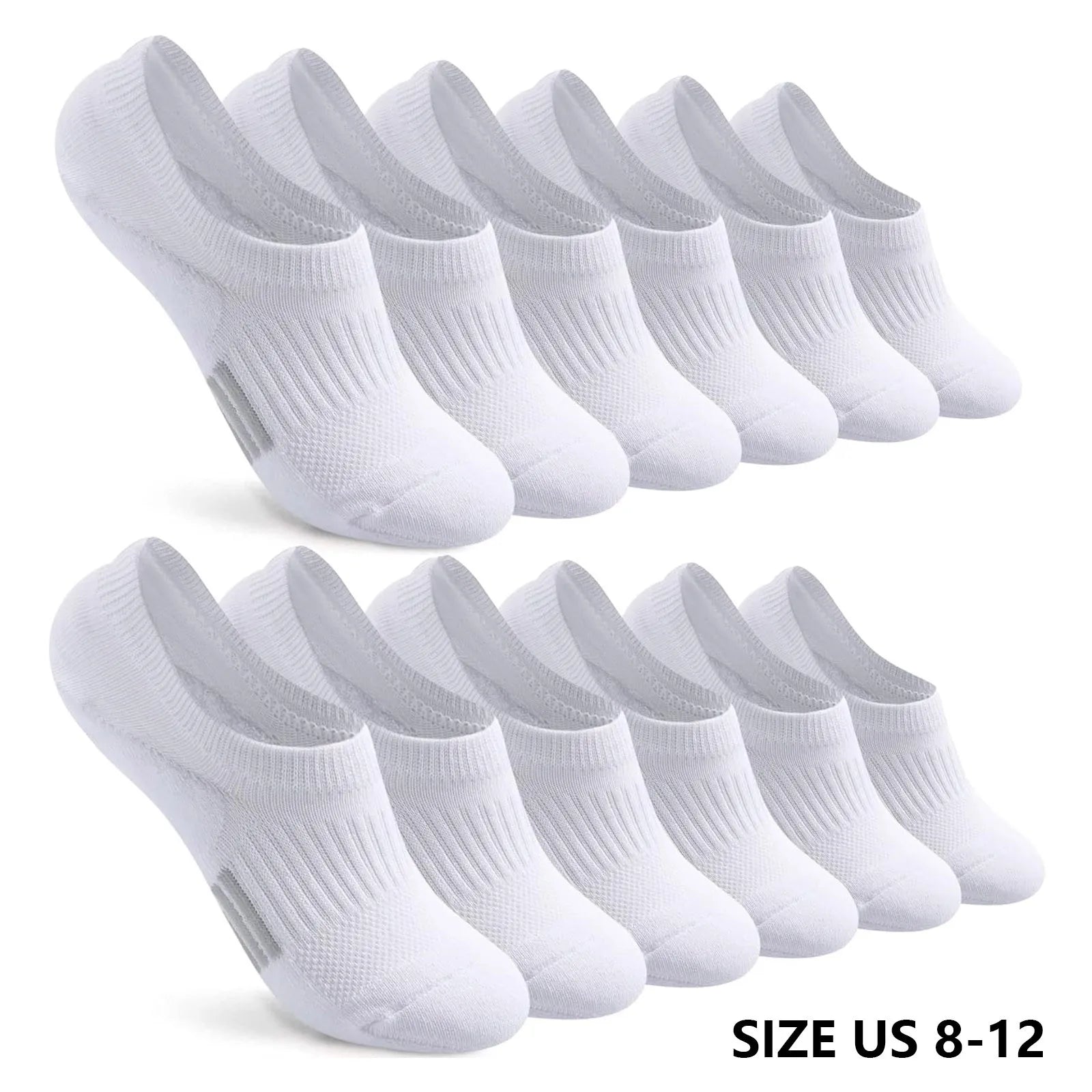 6Pairs Men's Gym Socks High Quality Comfortable Soft Ground-Gripping All Seasons Sweat Absorbing Breathable Casual Socks Qme