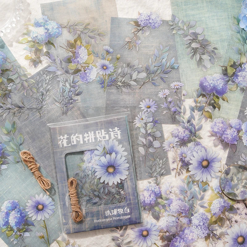 70 pcs Flowers Plant Stickers aesthetic Decorative Diary Stickers Album Scrapbooking material Hand Account Junk Journal Supplies Qme A1