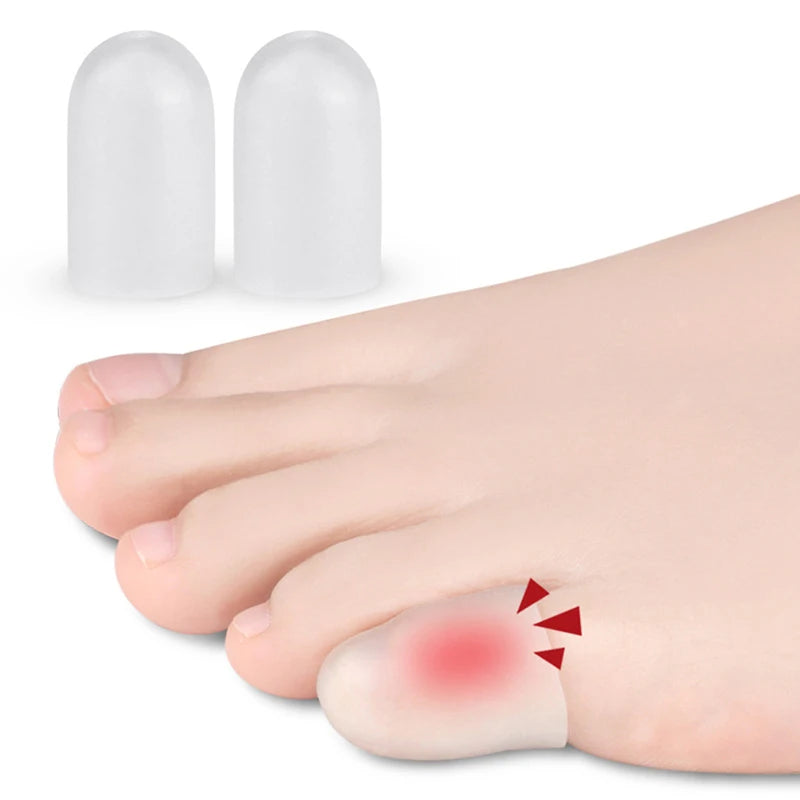 Silicone Gel Tube Bandage Finger Toe Protectors Foot Feet Soothing Qme