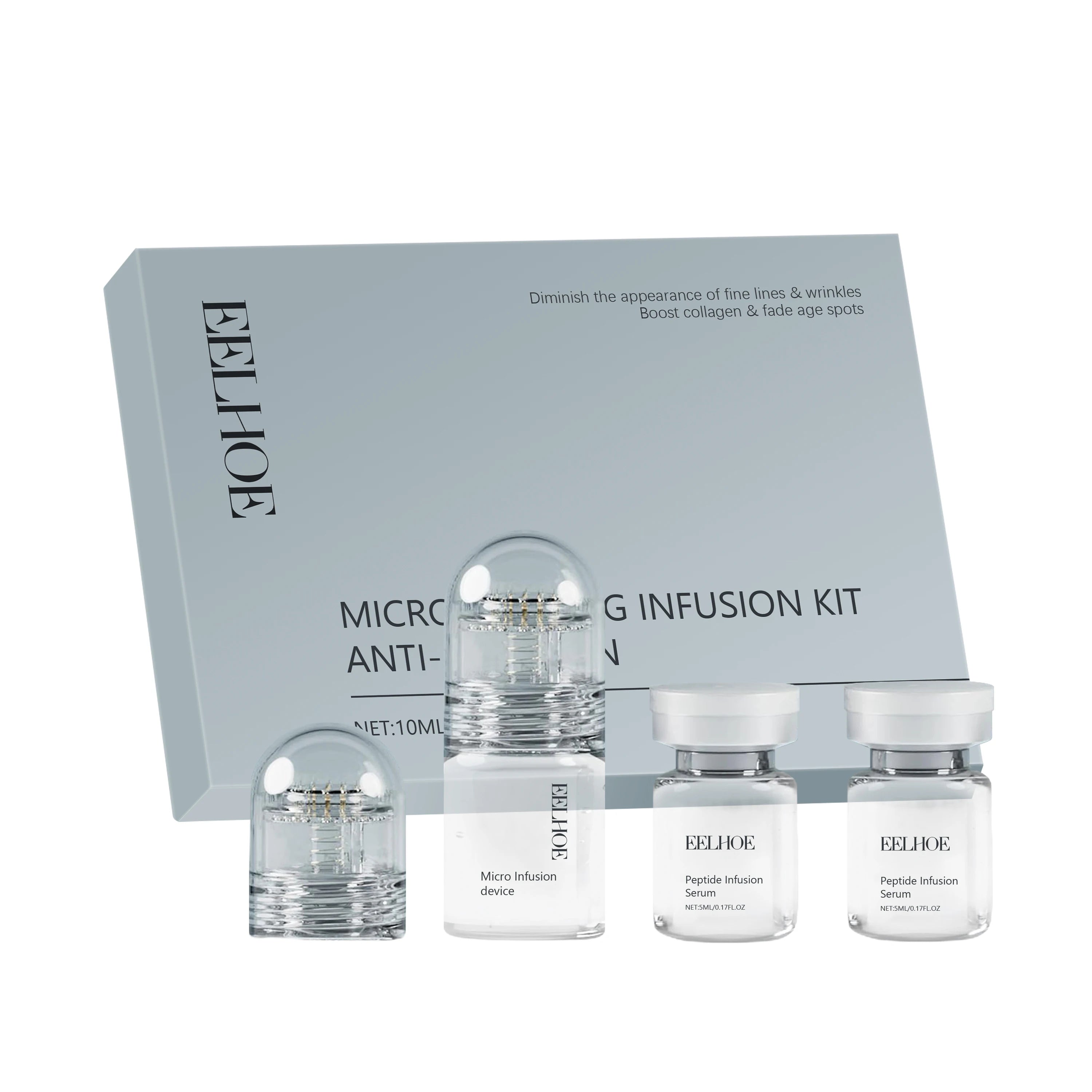 Hyaluronic Acid Facial Kit Hydrating Serum Roller Delicate Firming Facial Skin Smoothing Nourishing Skin Daily Care Essence Set Qme 1 Set