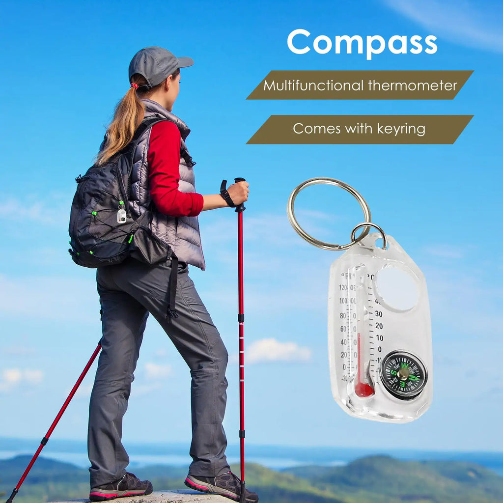 Outdoor Compass Keychain Direction Guide Equipment Gadget Backpacking Qme