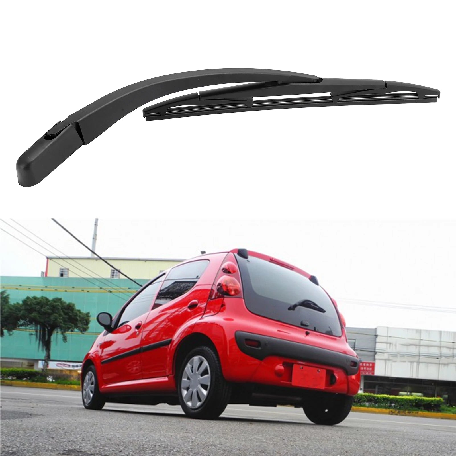 Auto Back Wiper Arm Car Rear Window Wiper Arm Auto Accessory 6405V5 Replacement for 107 2005‑2017 Car Rear Wiper Blade Qme