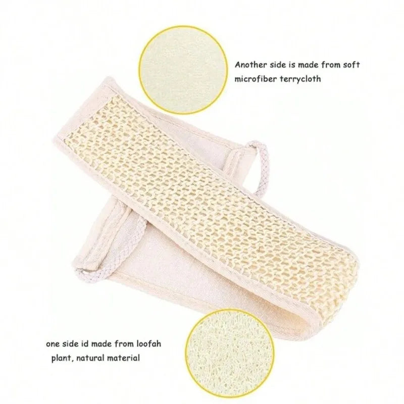 Exfoliating Back Strap Baths Shower Body Scrubber Brush Personal Qme