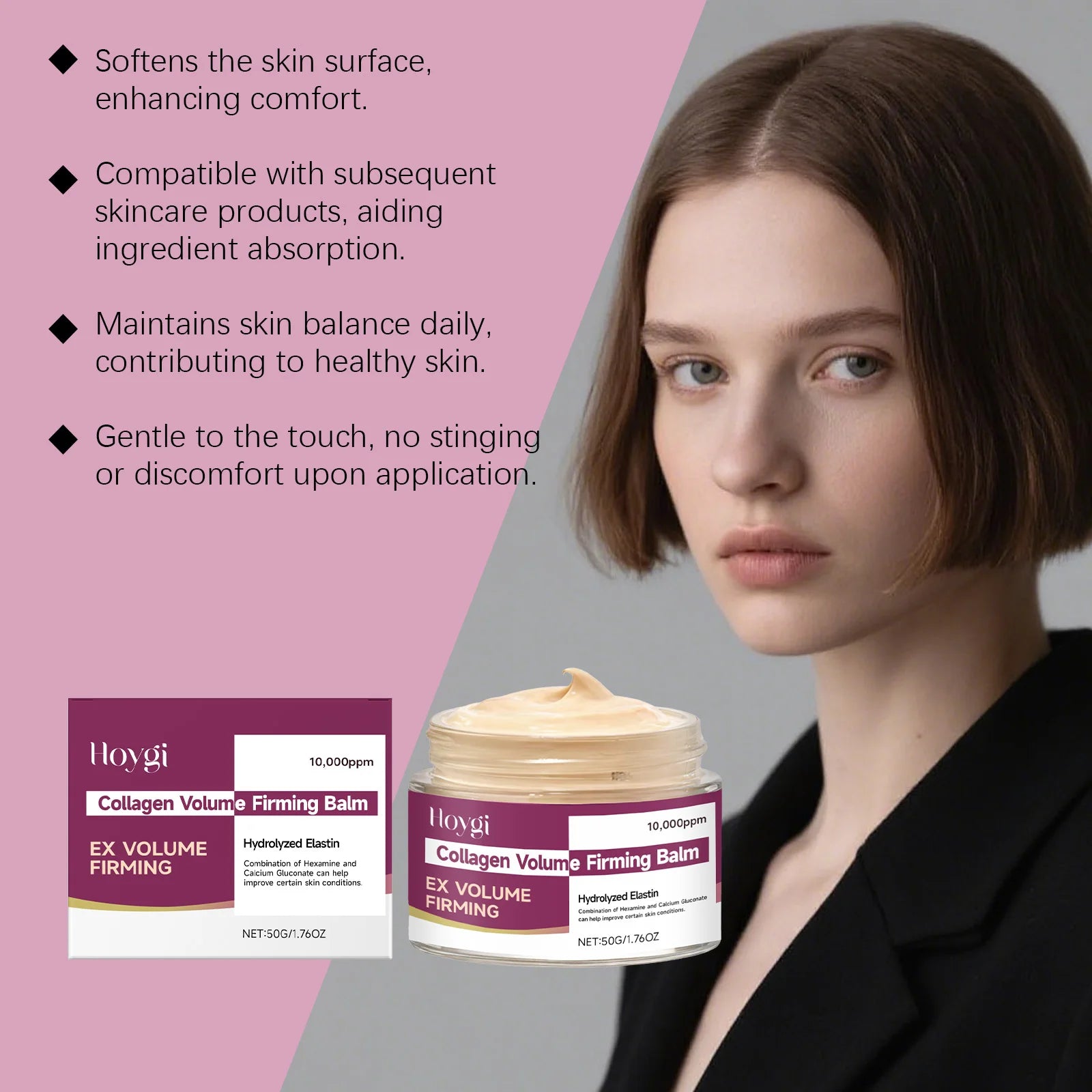 Calcium Collagen Firming Face Cream Skin Tightening Hydration Smooth Texture Lifting & Elasticity Face Cream for Sagging Skin Qme