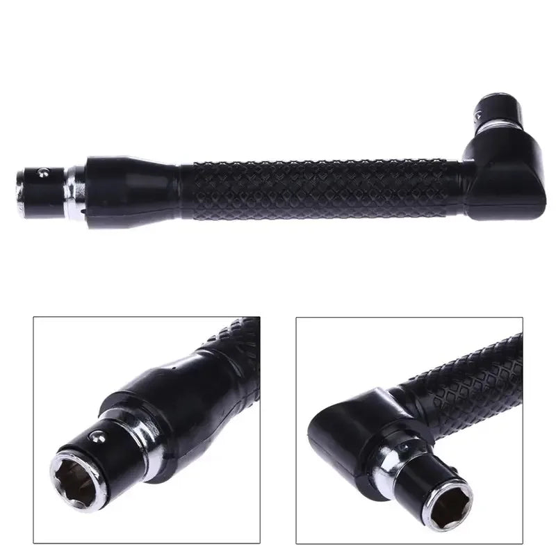 L-shaped 1/4 Hexagonal Screwdriver Bit 90 Degree Double Head Handle Black 6.35 Wrench 10pc Yellow Tape Screwdriver Bit Tool Set Qme