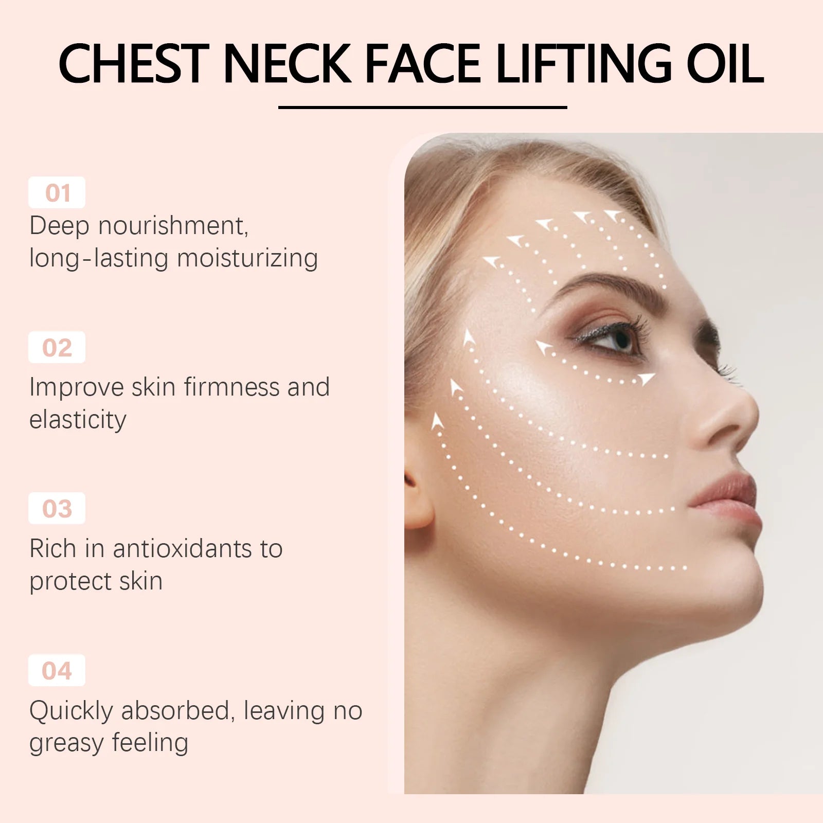 Chest Neck Face Lifting Oil Efficient Nourishment Deeply Nourish the Skin Moisturizing Oil Boost Radiance Winter Skincare Qme