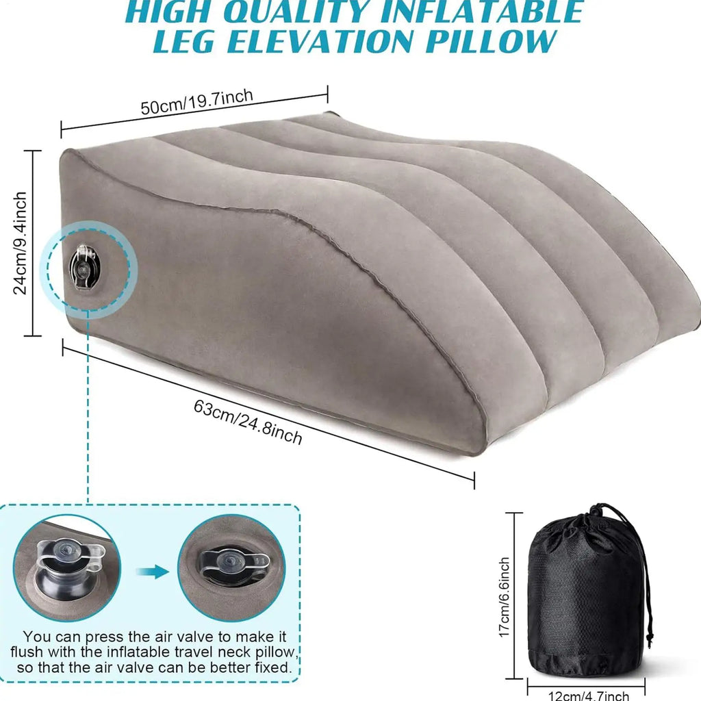 Knee Replacement Pillow Inflatable Foot Support Storage Leg Wedge Qme