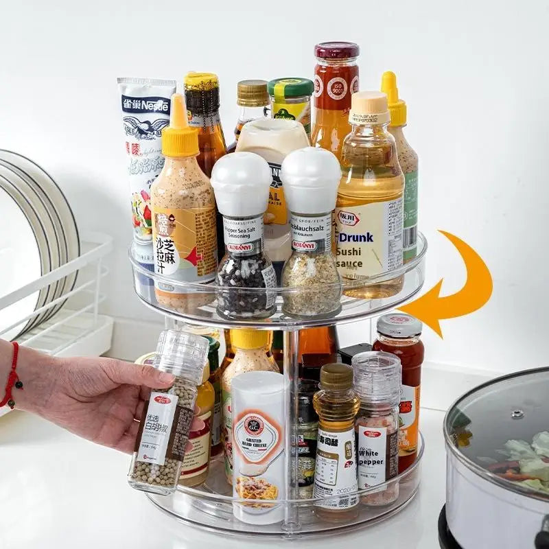 Kitchen Storage Rack Multi-layer Turntable Cosmetic Office Desktop Qme