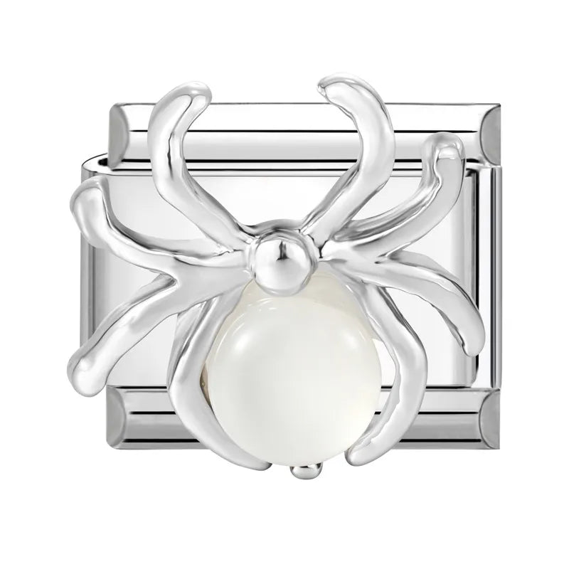 New Shiny Zircon Heart Bow Butterfly Bouquet Star Italian Charm Links Fit 9MM Stainless Steel Bracelet Girls' DIY Making Gift Qme S 15