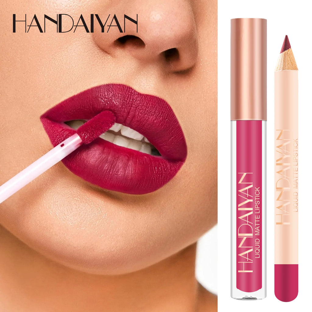 Matte Nude Brown Lipliner Pencil Lipsticks 12 Colors Lip Contour Kit Waterproof Non-sticky Sexy Velvet Red Lipgloss Makeup Tool Qme