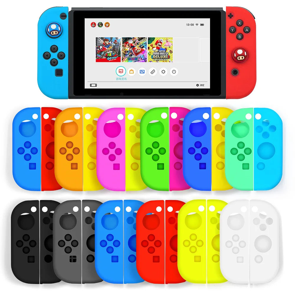 Switch JoyCon Case Silicone Protective Case Compatible Switch/Switch OLED JoyCon Controller Drop Protection Holder Case Qme