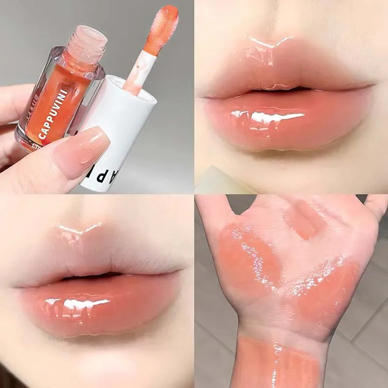 Temperature Changing Lip Gloss, Waterlight Icy Mirror Finish Lip Stain, Natural Color Enhancing Lip Balm, Hydrating Non-Sticky Qme 06 honeydew melon