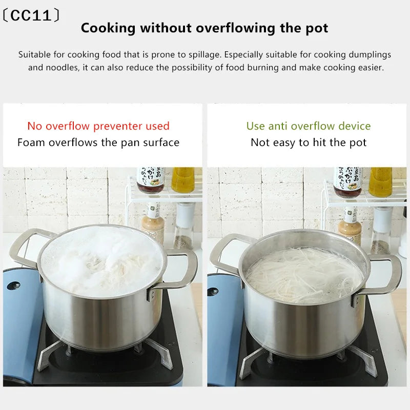 Stainless Steel Pot Watcher Disc Kitchen Essential Prevent Pasta Qme