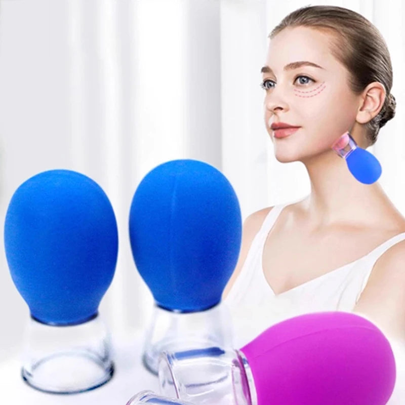 1 Natural Silicone Cupping Massage Cup Body Fac Neck Eye Vacuum Tank Qme