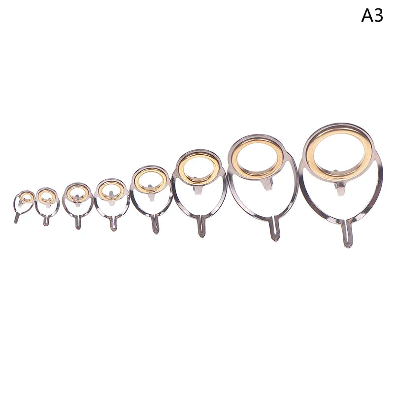 Fishing Tackle Stainless Steel Repair Rod Guide Ring Tip Pole Circle Qme A3