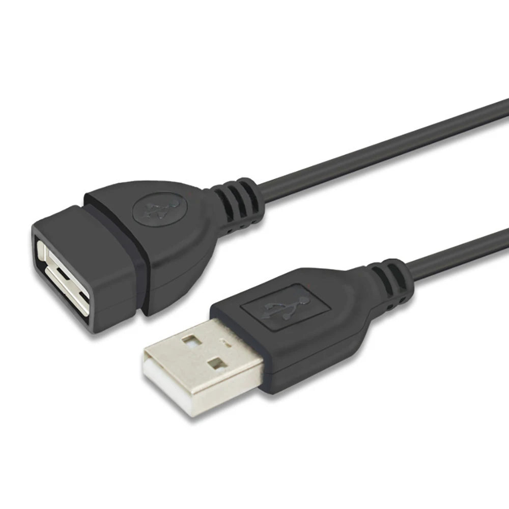 High Speed USB2.0 Extension Cord Male-Female Extender Wire for Laptop PC TV Projector Car Digital Accessories Data Transmission Qme 1.0M