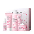 5 Sakura Skin Care Sets Face Cream Serum Toner Facial Cleanser Qme 5pcs set