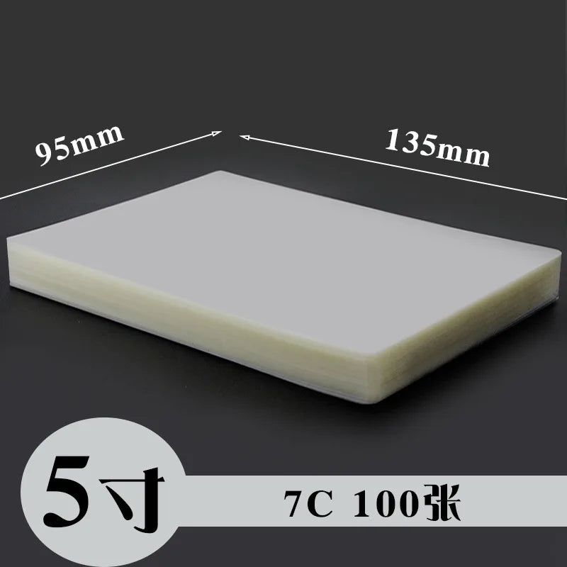 A4 A3 Thermal Laminating Sheets Waterproof Clear Transparent Laminator Film for Photos Documents Cards Protection 80-150mic Qme 7C 95 135mm