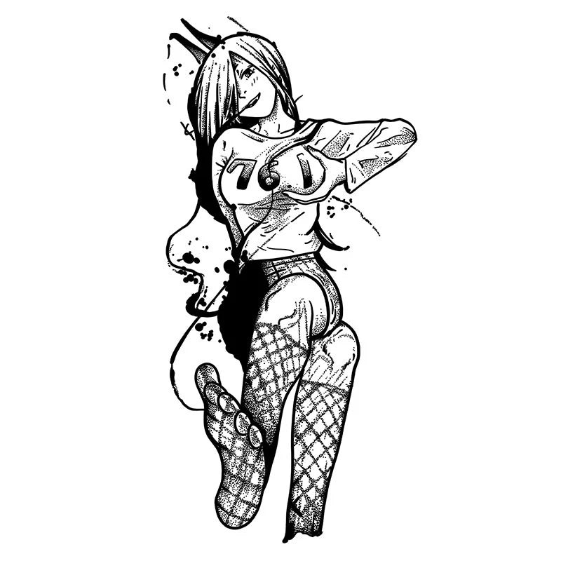 Sexy sexy lace girl temporary sticker arm thigh Waterproof and sweat resistant herbal juice tattoo sticker Qme