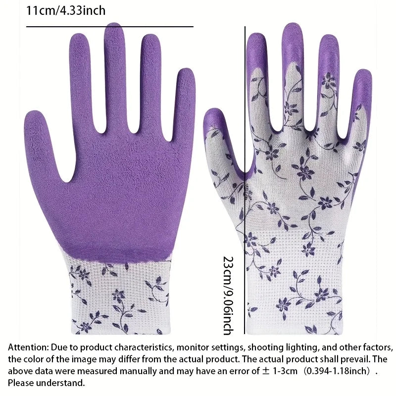 2 pairs of nylon gardening gloves, women's gloves, suitable for garden planting, digging and weeding, multi-purpose gloves Qme
