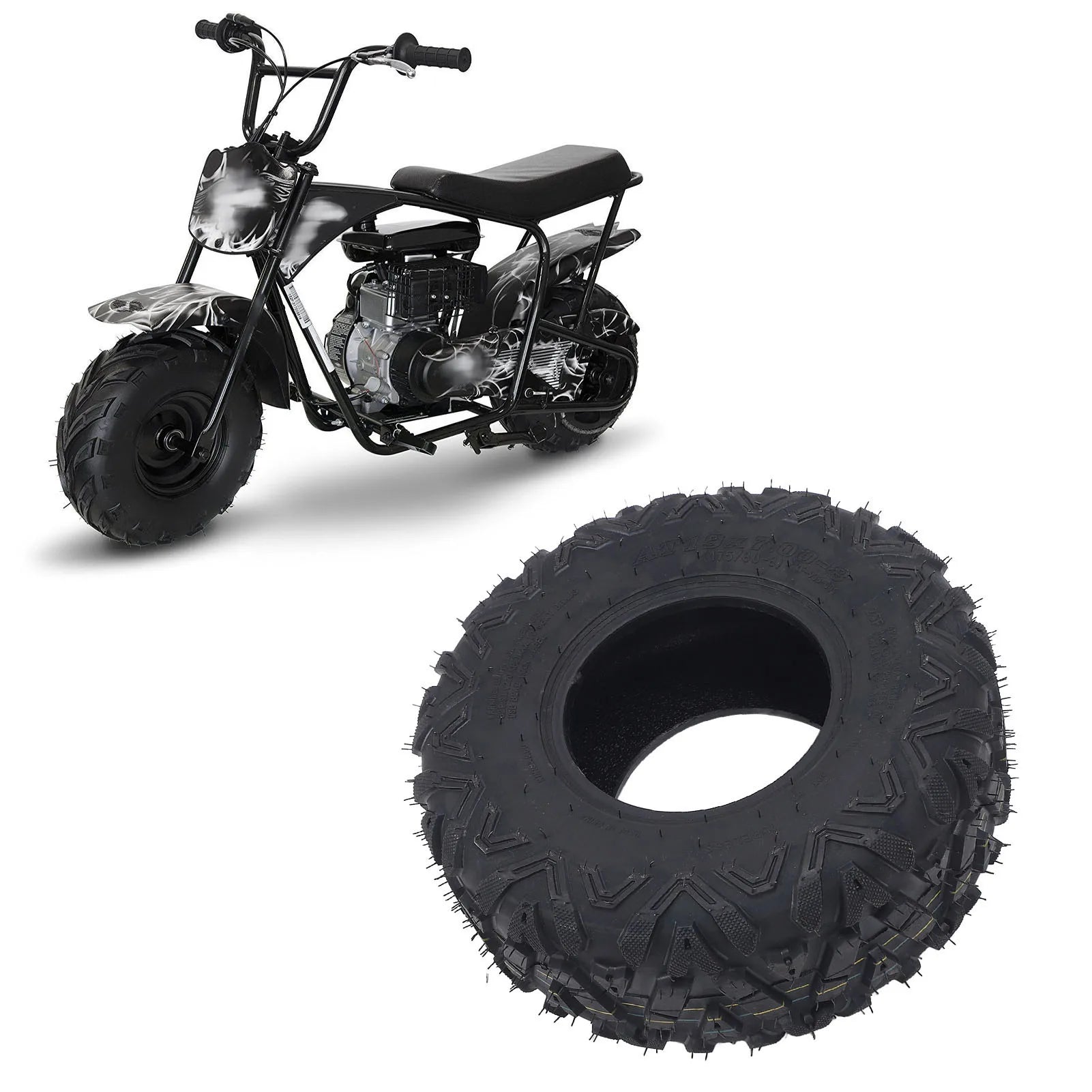 19x7-8 Tire 6 Ply Rubber ATV Tyre 19x7x8 19x7.00-8 Tires Replacement for BT200X CT200U CT200U- Mini Bikes ATV Tyre 19x7-8 Tire Qme