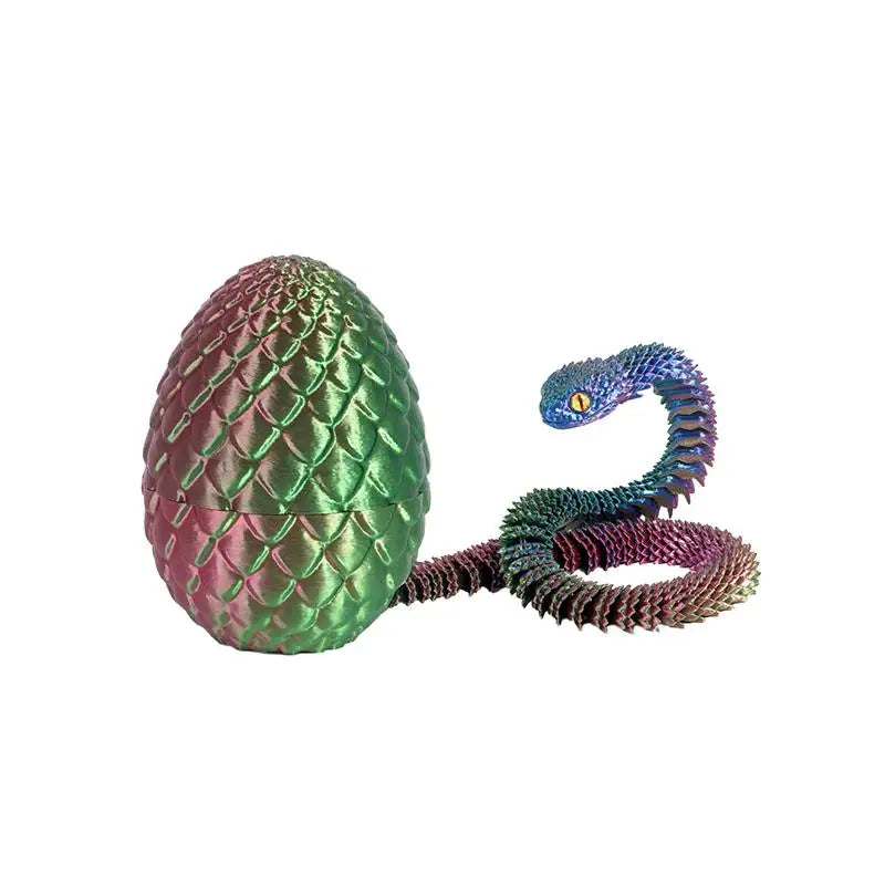3D Printed Snake Egg Mobility Simulate Ornament Cool Funny Figurine Qme StyleE