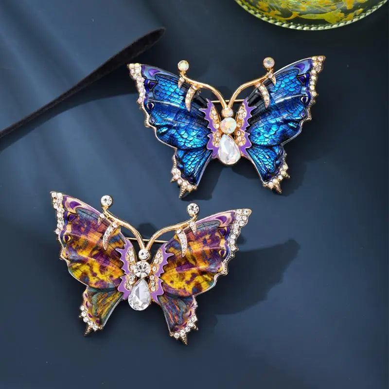 1Pcs Clothing Pin Baroque Luxury Butterfly Design Brooches For Men And Women Fashion Jewelry Accessories Qme