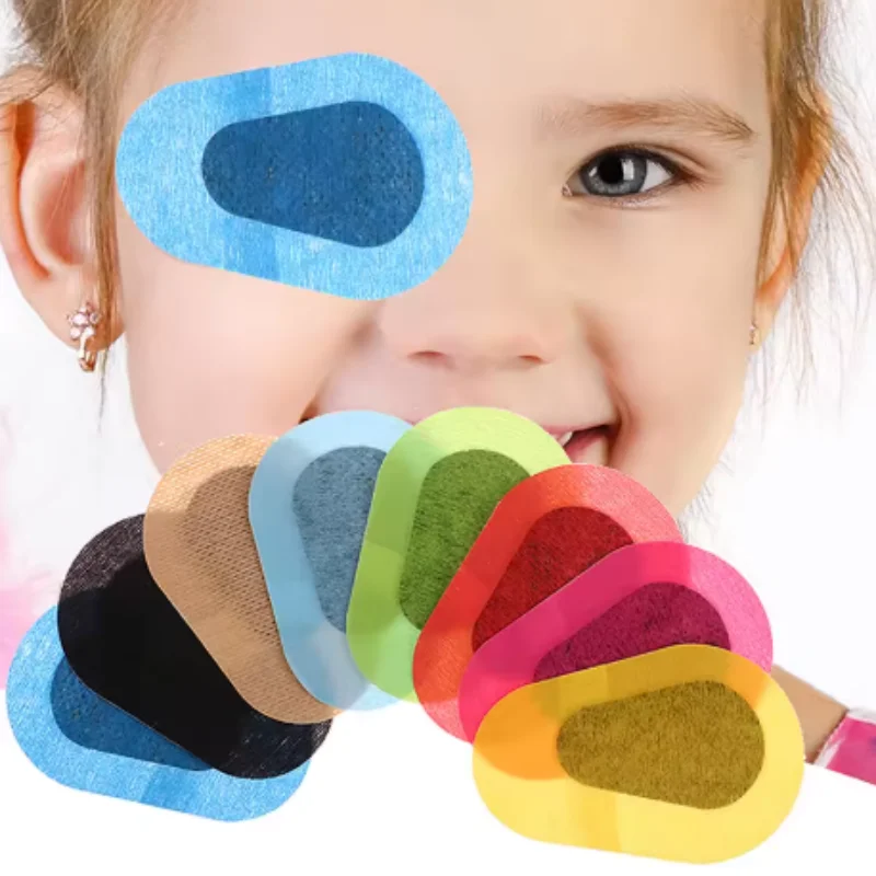 10/30/50/100pcs Cute Adhesive Eye Patches Shading Strabismus Children Correction Protect Eyesight Sterile Eye Pad Qme