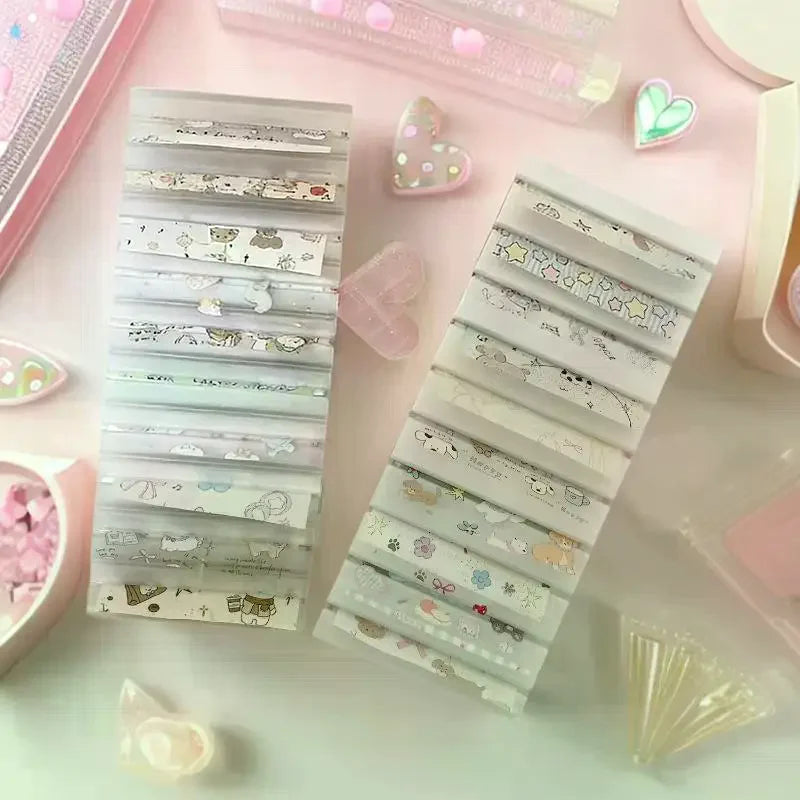 Portable Cartoon Nail Transfer Paper Storage Box Display Stand Qme