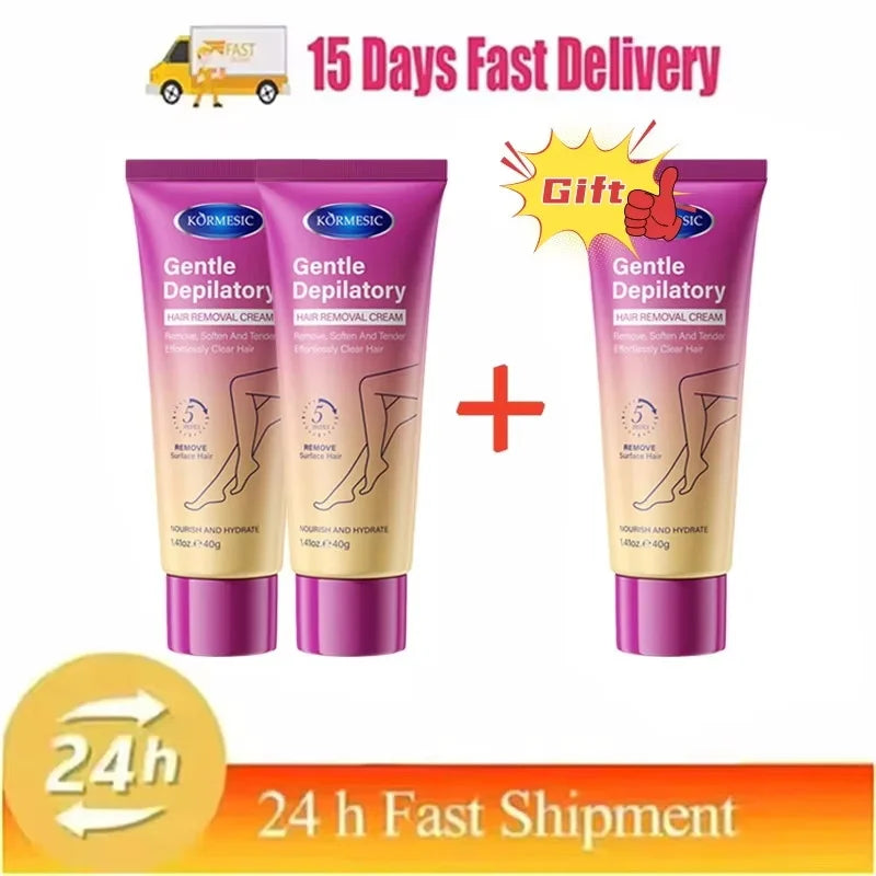 Permanent Hair Removal Cream Hair Growth Inhibitor Face Arm Armpit Leg Intimate Areas Painless Depilatory For Men Women Care Qme 3pc