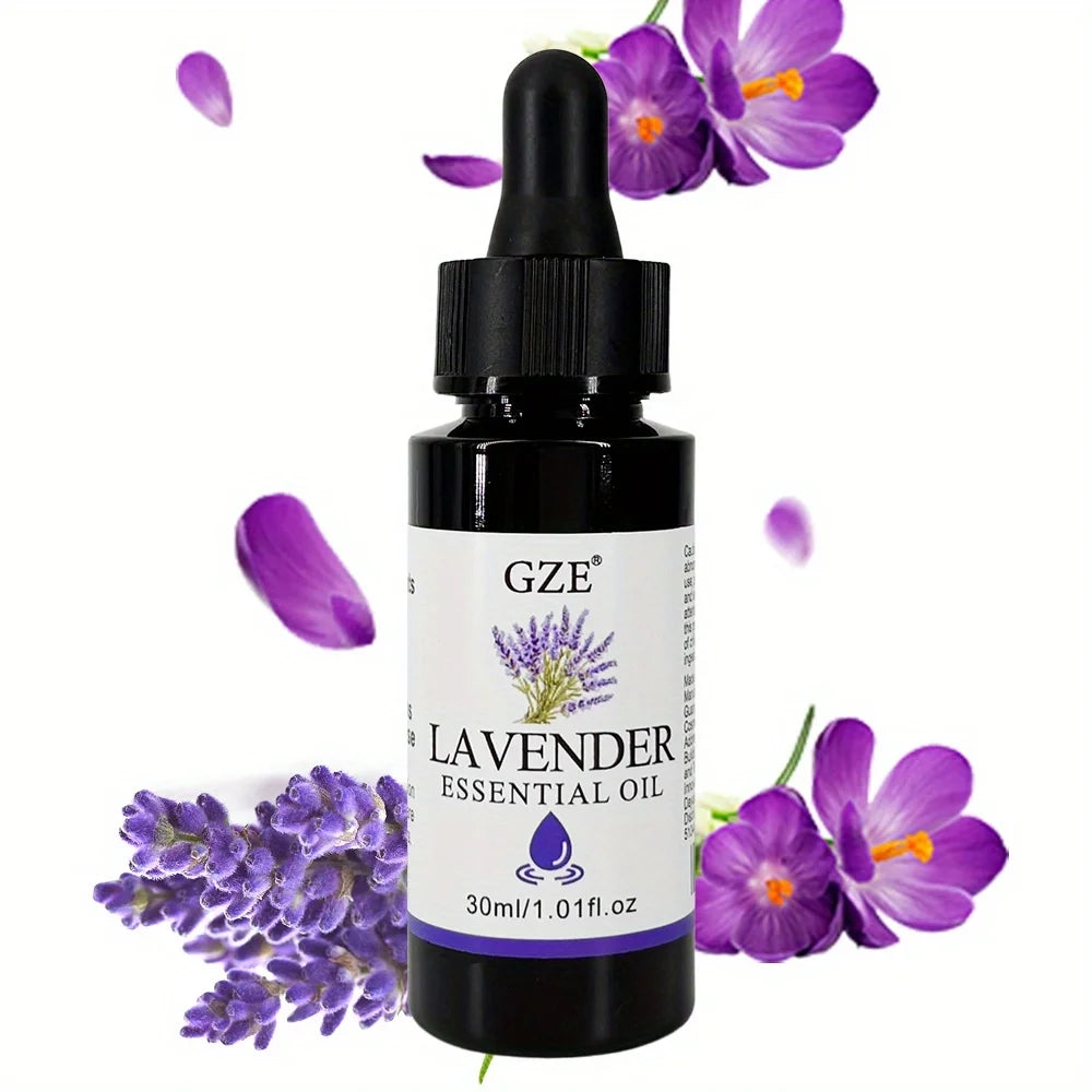 GZE Lavender Essential Oil - Natural Lavender Essential Oil for Light Beige and HairCare, DlY & Diffuser, Premium Essential Oil Qme
