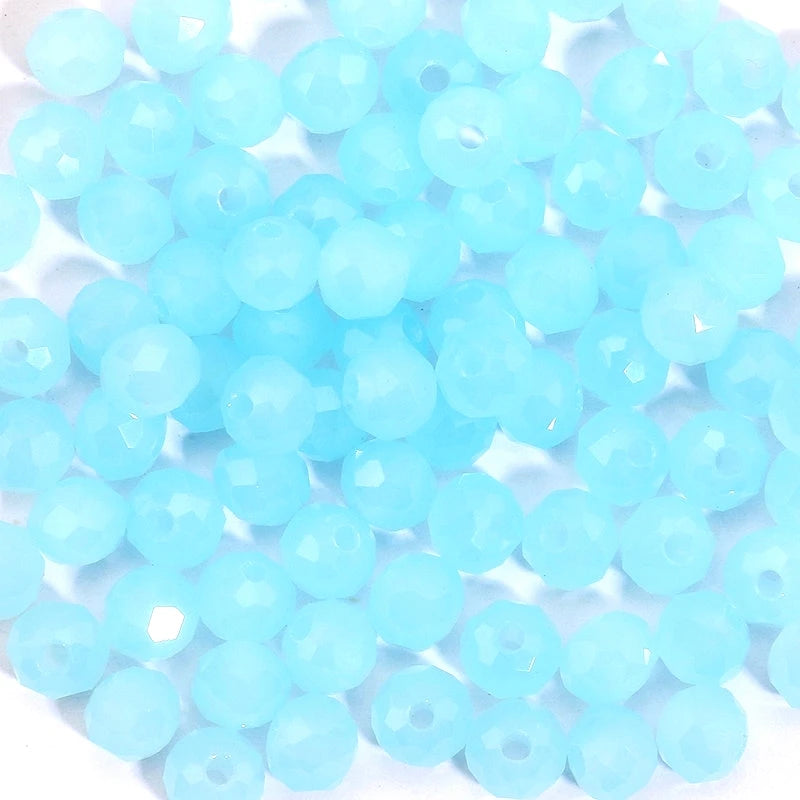 3*4mm 4*6mm Rondelle Faceted Loose Spacer Glass Beads Crystal Round Beads for Jewelry Making DIY Necklace Bracelet Accessories Qme 10 4x6mm-100pcs