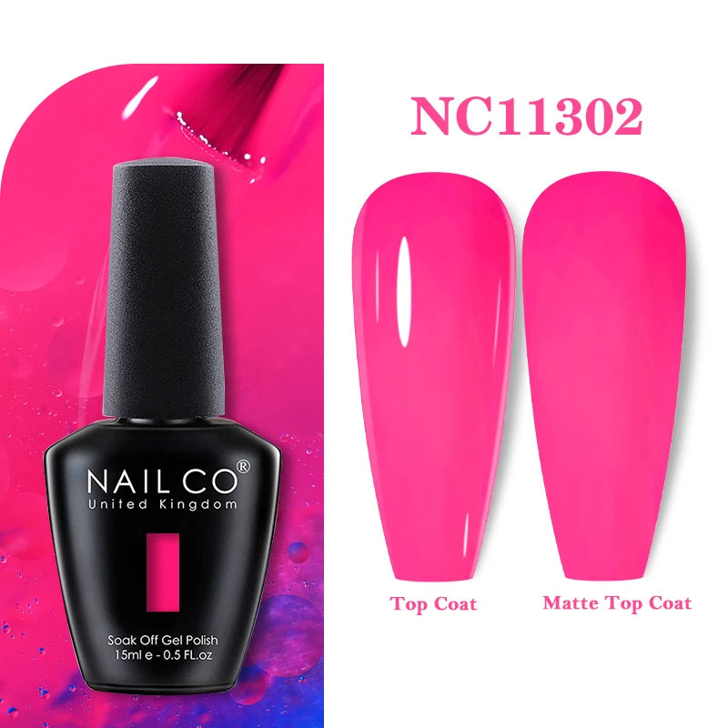 NAILCO Rubber Base Gel Polish Milky Pink Jelly White Beige 6Colors