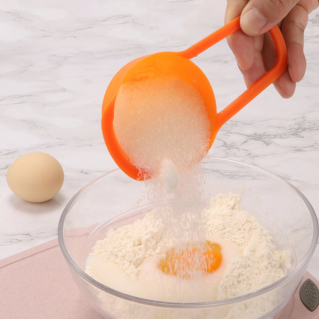6PCS/set Rainbow Measuring Cup and Spoon Set with Scale for Accurate Baking and Cooking Grain Dessert Measuring Tools Qme