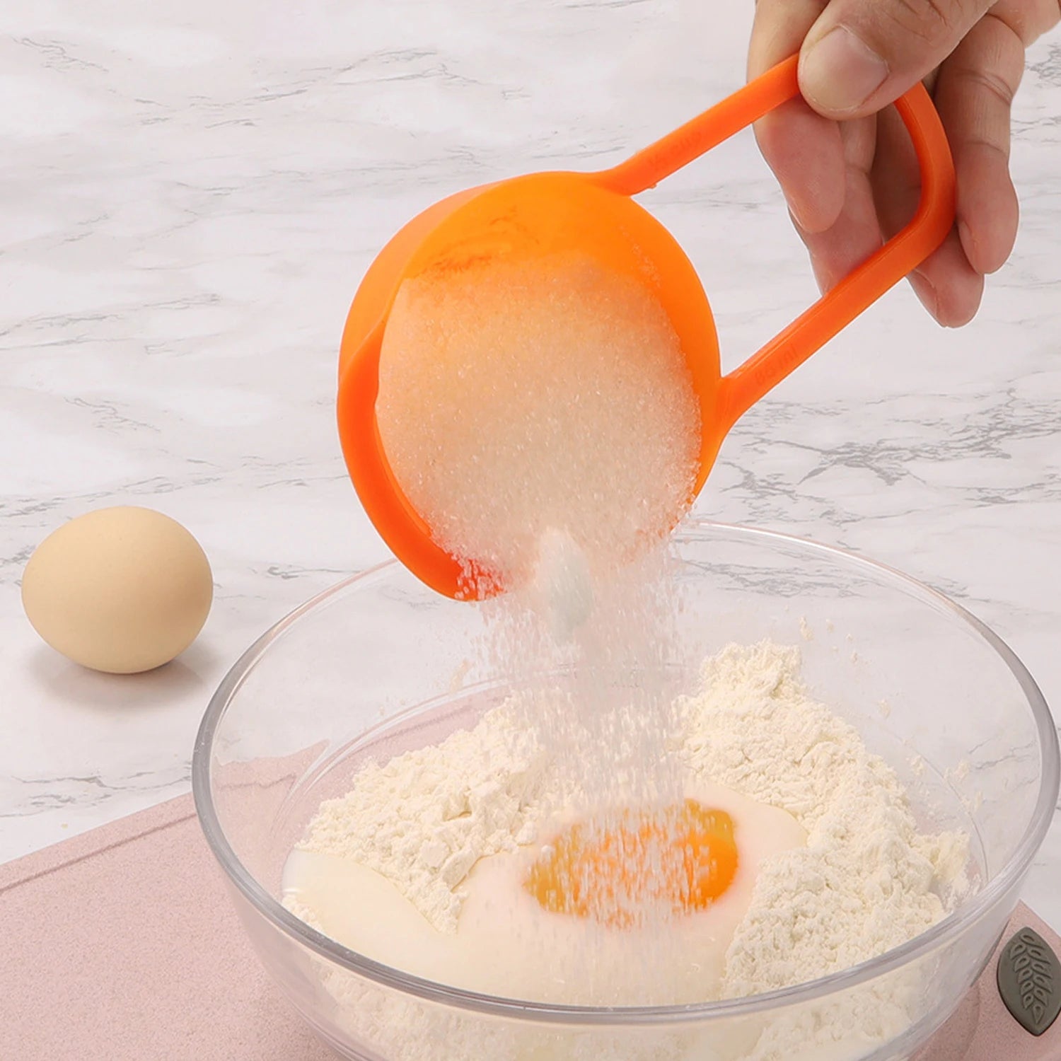 6PCS/set Rainbow Measuring Cup and Spoon Set with Scale for Accurate Baking and Cooking Grain Dessert Measuring Tools Qme