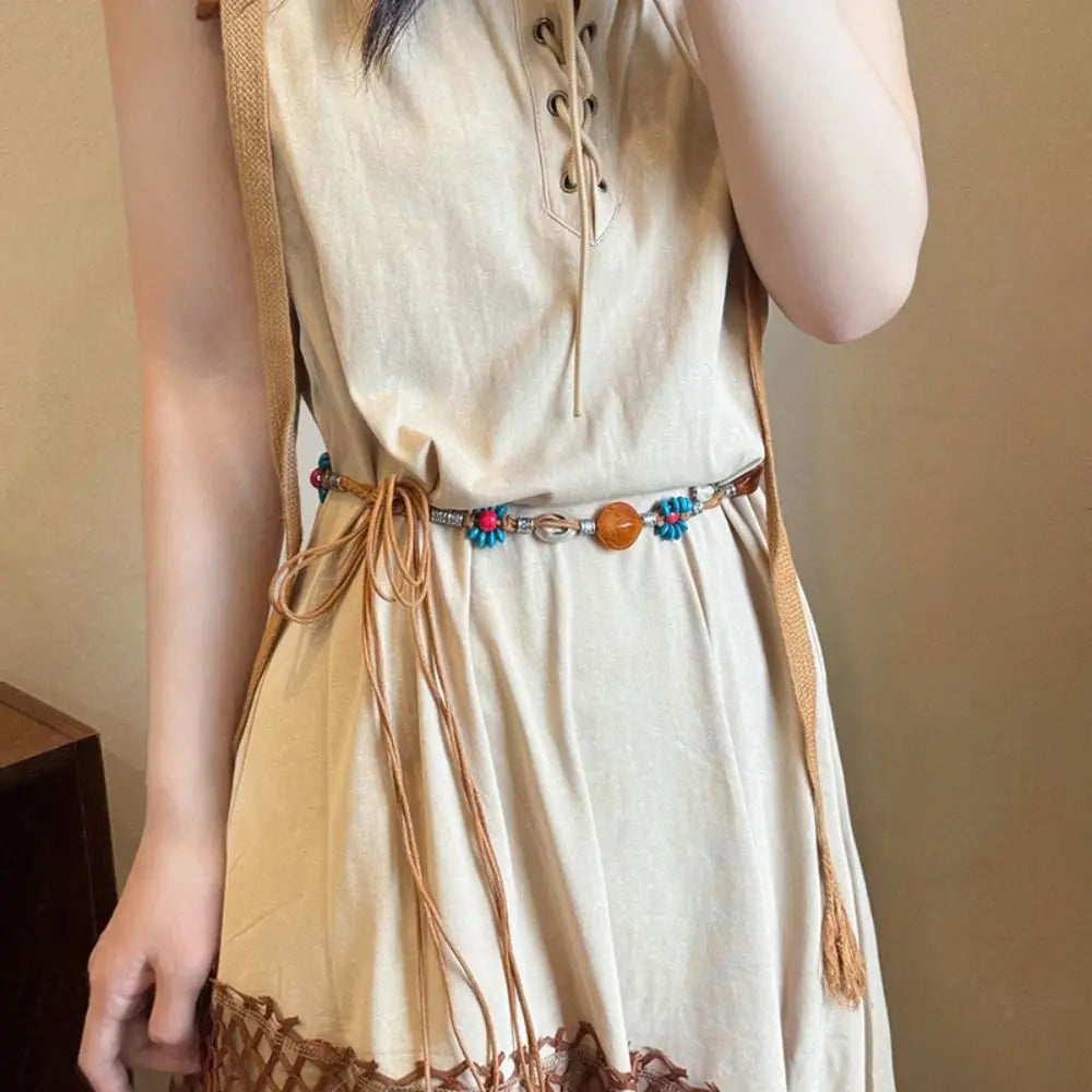 Woven Bohemia Hair Band Accessories Korean Dress Waist Chain Skirt Qme