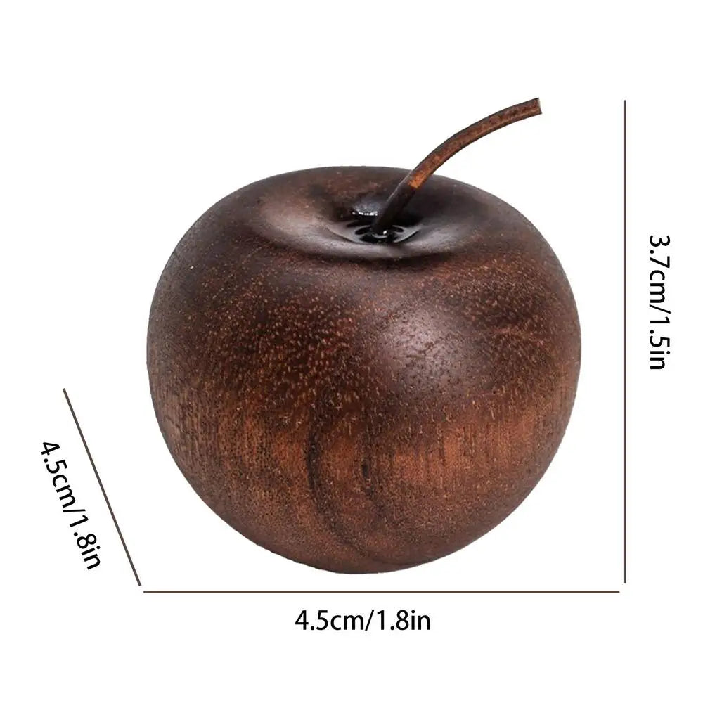 NEW 1pc Elegant Wooden Oil Diffuser - Apples Style, No Heat, For Car/Bedroom/Bathroom, Natural Scent, Gift, Spa Home Decors Qme 1pcs