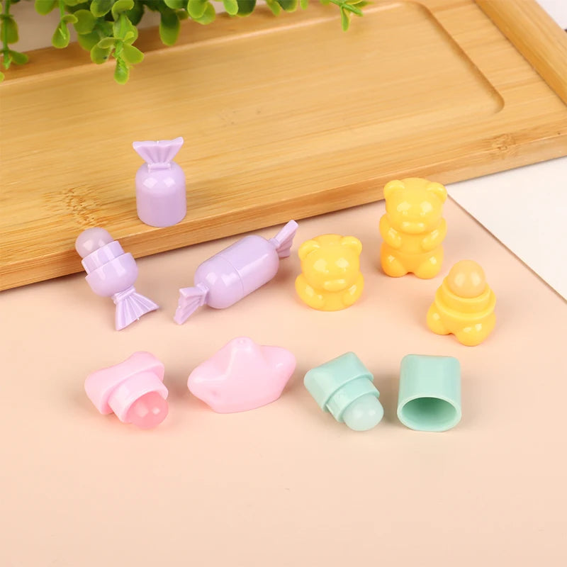 Portable Mini Silicone Lip Brush Cute Cartoon Covers Gloss Qme
