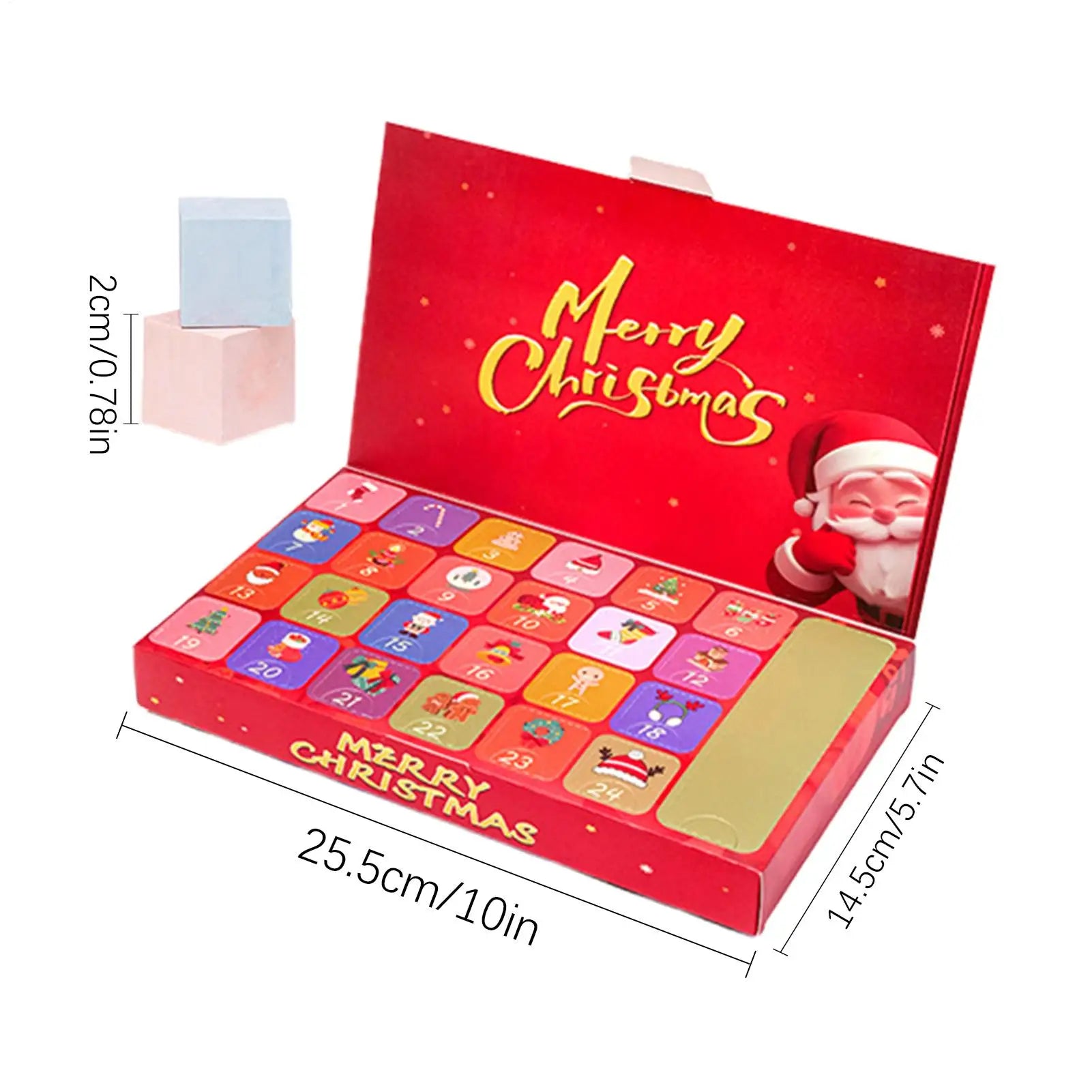 Christmas Calendar Advent Rock Stone Digging Theme 24 Boxes Holiday Qme